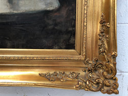 Striking Large Dutch Signed Oil On Canvas Painting In Gilt Frame | Antique & Vintage | Moonee Ponds Antiques | Australia Wide Delivery