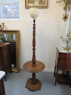 French Oak and Cherrywood Standard Lamp | Antique & Vintage | Moonee Ponds Antiques | Australia Wide Delivery