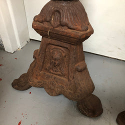 Rustic French Pair Of Tall Heavy Cast Iron Candlesticks | Antique & Vintage | Moonee Ponds Antiques | Australia Wide Delivery