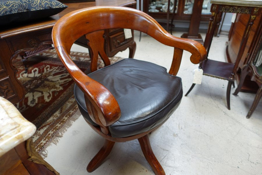 Australian Cedar Office Chair | Antique & Vintage | Moonee Ponds Antiques | Australia Wide Delivery