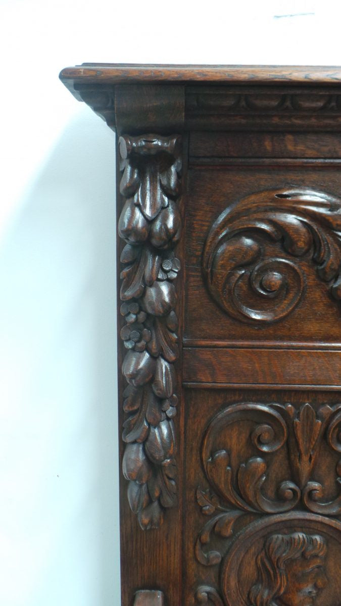 French Oak Carved Hall Seat | Antique & Vintage | Moonee Ponds Antiques | Australia Wide Delivery