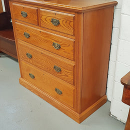 English Oak Edwardian Chest Of Drawers