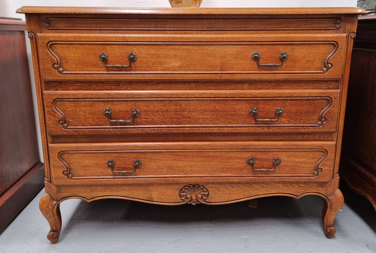 Vintage French Louis XV Style Three Drawer Chest