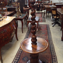 French Walnut Standard Lamp