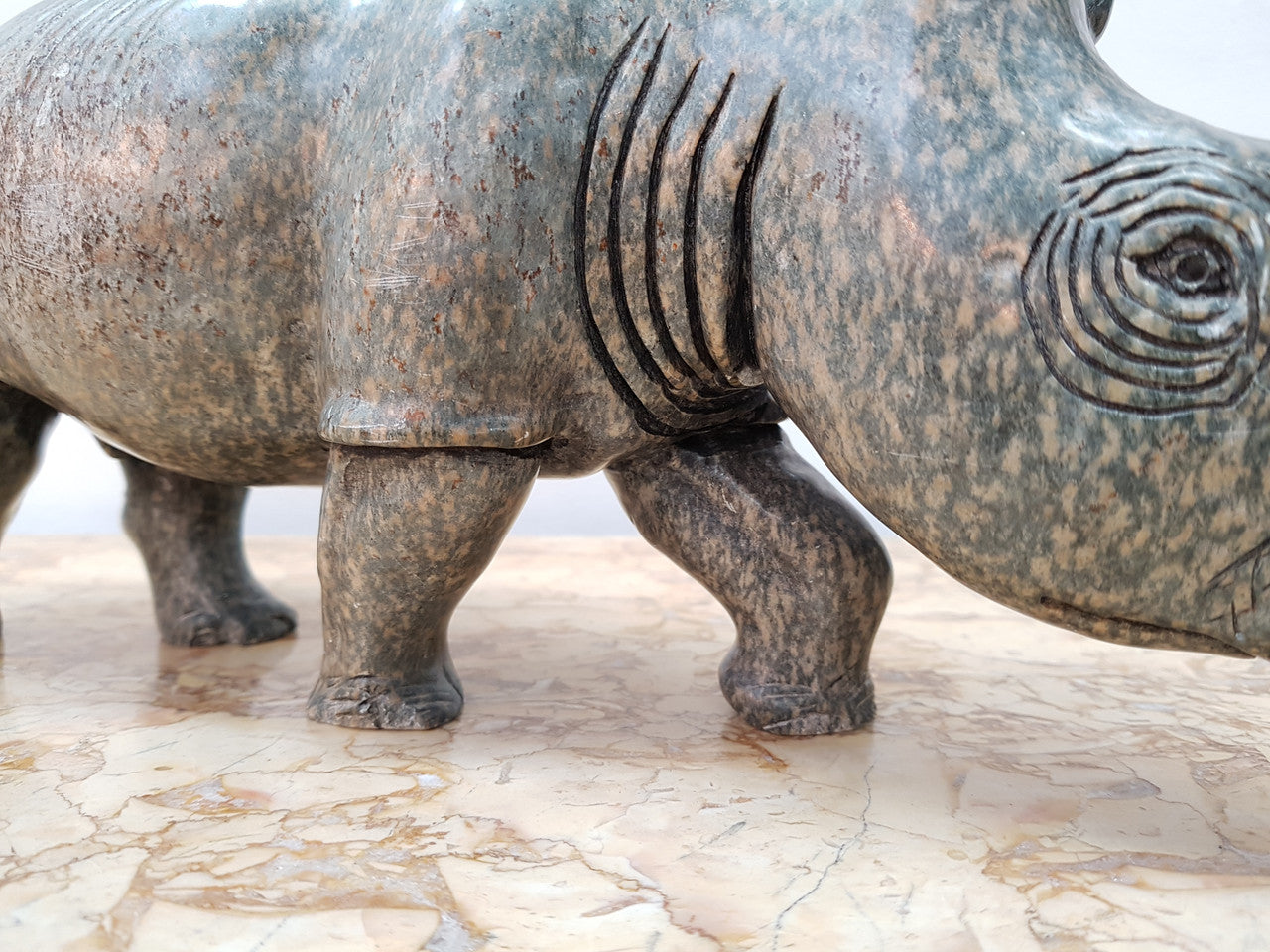 Carved Stone Rhinoceros | Antique & Vintage | Moonee Ponds Antiques | Australia Wide Delivery