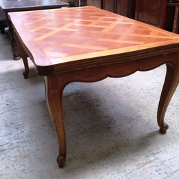 Cherrywood Parquetry Top Extension Dining Table