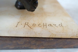 Irenee Rochard Bronze Animal Sculpture On Marble Base | Antique & Vintage | Moonee Ponds Antiques | Australia Wide Delivery