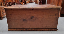 Late Victorian Pine Blanket Box Trunk | Antique & Vintage | Moonee Ponds Antiques | Australia Wide Delivery