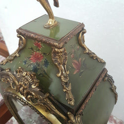 Rare Original 19th Century Bronze Hand Painted And Lacquered Mantel Clock | Antique & Vintage | Moonee Ponds Antiques | Australia Wide Delivery