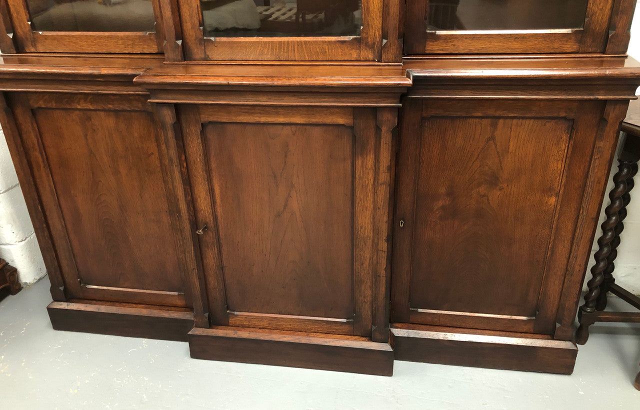 Amazing Six Door Oak English Bookcase | Antique & Vintage | Moonee Ponds Antiques | Australia Wide Delivery