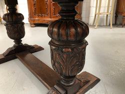 Vintage French Oak Bulbous Stretcher Base Coffee Table | Antique & Vintage | Moonee Ponds Antiques | Australia Wide Delivery