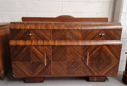 Vintage Walnut Art Deco “Waterfall” Sideboard Buffet | Antique & Vintage | Moonee Ponds Antiques | Australia Wide Delivery