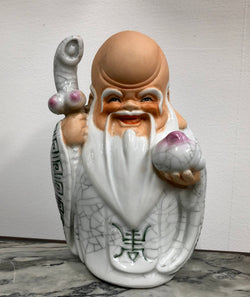 Chinese Immortal Sau holding peach | Antique & Vintage | Moonee Ponds Antiques | Australia Wide Delivery