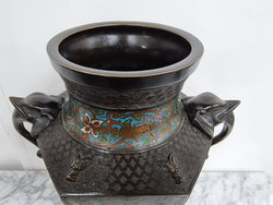 Superb Quality Bronze and Cloisonne Vase | Antique & Vintage | Moonee Ponds Antiques | Australia Wide Delivery