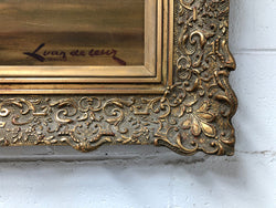 Large French Signed Oil On Canvas Of Flowers | Antique & Vintage | Moonee Ponds Antiques | Australia Wide Delivery