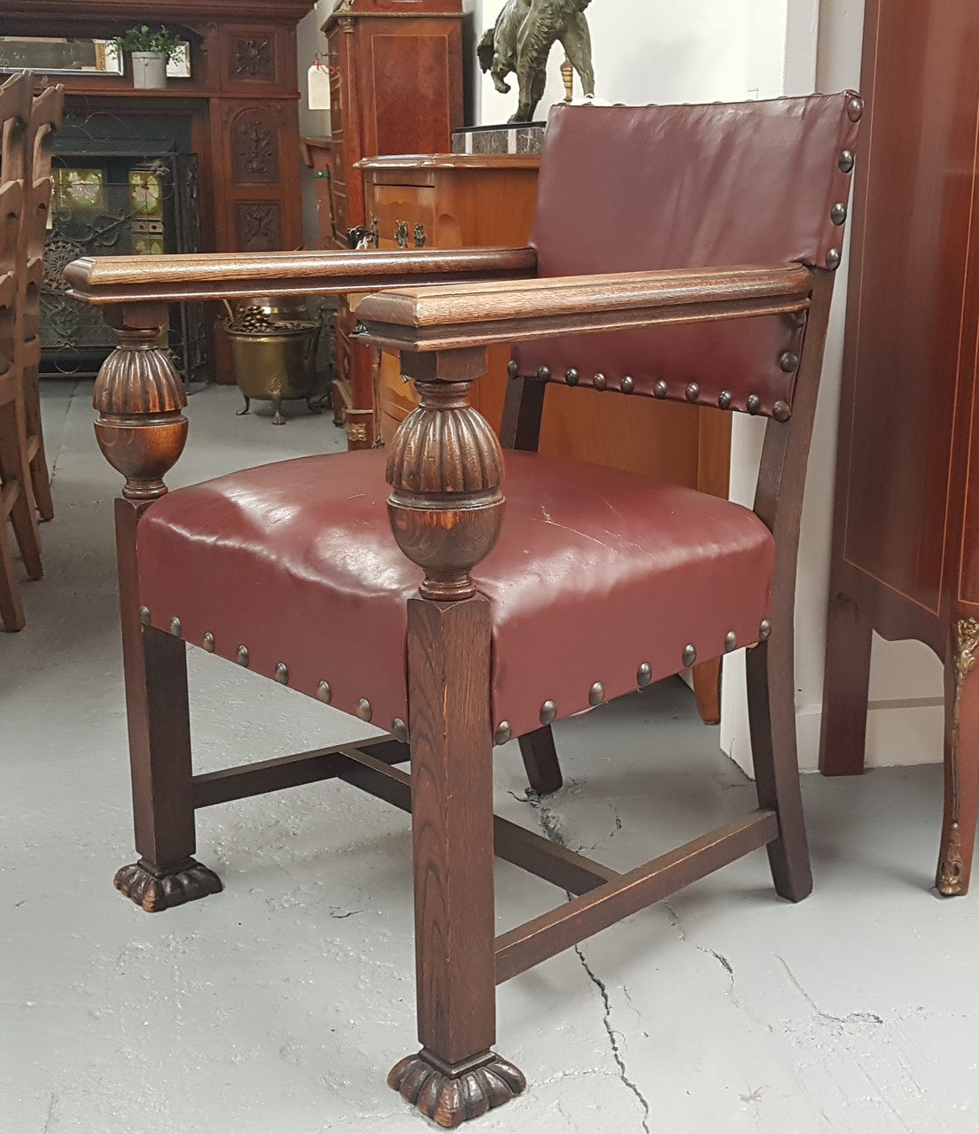 Tudor Style Desk Chair | Antique & Vintage | Moonee Ponds Antiques | Australia Wide Delivery
