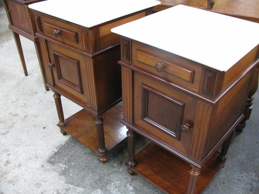 Pair Of French Mahogany Bedside Cabinets