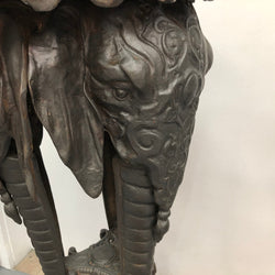 French Patina Bronzed Plant Stand Of Three Elephants | Antique & Vintage | Moonee Ponds Antiques | Australia Wide Delivery