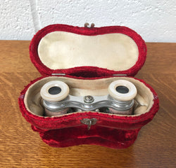 Fine Guilloche Enamel Victorian Opera Glasses With Fitted Case | Antique & Vintage | Moonee Ponds Antiques | Australia Wide Delivery