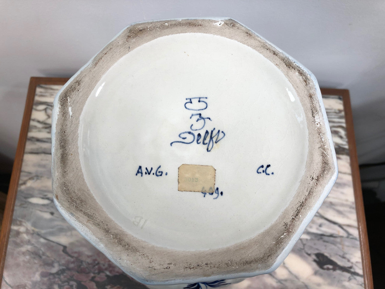 Antique blue Delftware lidded vase | Antique & Vintage | Moonee Ponds Antiques | Australia Wide Delivery