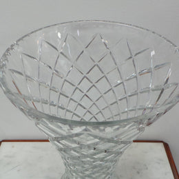 A Large Heavy Vintage Crystal Vase