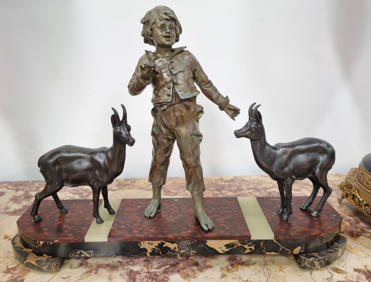 Beautiful Antique French Art Deco Boy Statue | Antique & Vintage | Moonee Ponds Antiques | Australia Wide Delivery
