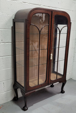 Chippendale Style Walnut Display Cabinet | Antique & Vintage | Moonee Ponds Antiques | Australia Wide Delivery