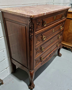 French Renaissance Style Marble Top Chest of Drawers | Antique & Vintage | Moonee Ponds Antiques | Australia Wide Delivery