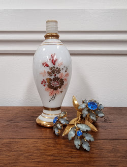 Vintage French Milk Glass & Hand Painted Perfume Bottle | Antique & Vintage | Moonee Ponds Antiques | Australia Wide Delivery