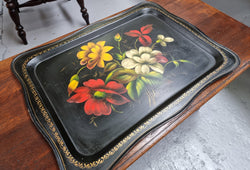 Fabulous 19th Century Finely Hand-Painted French Toleware Tray | Antique & Vintage | Moonee Ponds Antiques | Australia Wide Delivery