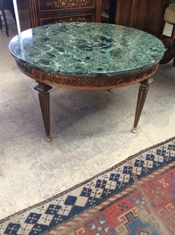 French Green Marble Coffee Table | Antique & Vintage | Moonee Ponds Antiques | Australia Wide Delivery
