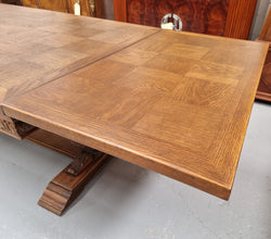 French Oak Renaissance Style Extension Table With Stretcher Base | Antique & Vintage | Moonee Ponds Antiques | Australia Wide Delivery