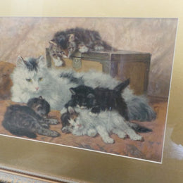 An Original Pears Print Of Kittens Playing