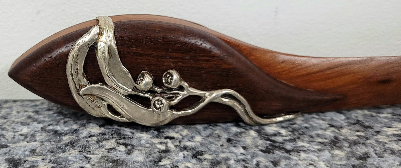 Australian Cedar and sterling silver letter opener. In good original condition, please view photos as they help form part of the description.