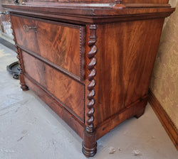 Rare Georgian Flame Mahogany Miniature Chest on Chest | Antique & Vintage | Moonee Ponds Antiques | Australia Wide Delivery