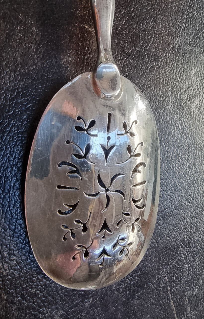 Antique Continental  Silver Sifting Spoon