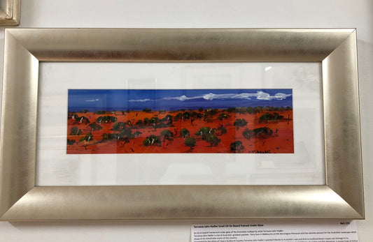 Terrence John Hadler Small Oil On Board Framed Under Glass
