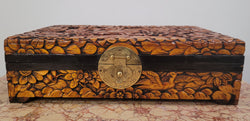 Vintage Unusual Camphor Wood Fitted Jewellery Box | Antique & Vintage | Moonee Ponds Antiques | Australia Wide Delivery