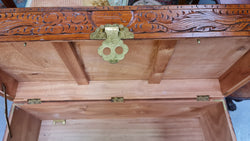 Vintage Nicely Carved Camphor Wood Chest | Antique & Vintage | Moonee Ponds Antiques | Australia Wide Delivery