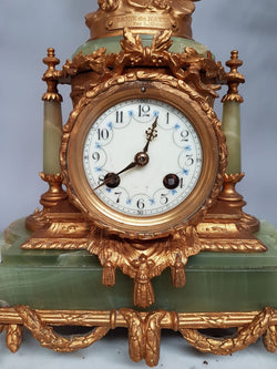 French Gilt Bronze Three Piece Clock Set | Antique & Vintage | Moonee Ponds Antiques | Australia Wide Delivery