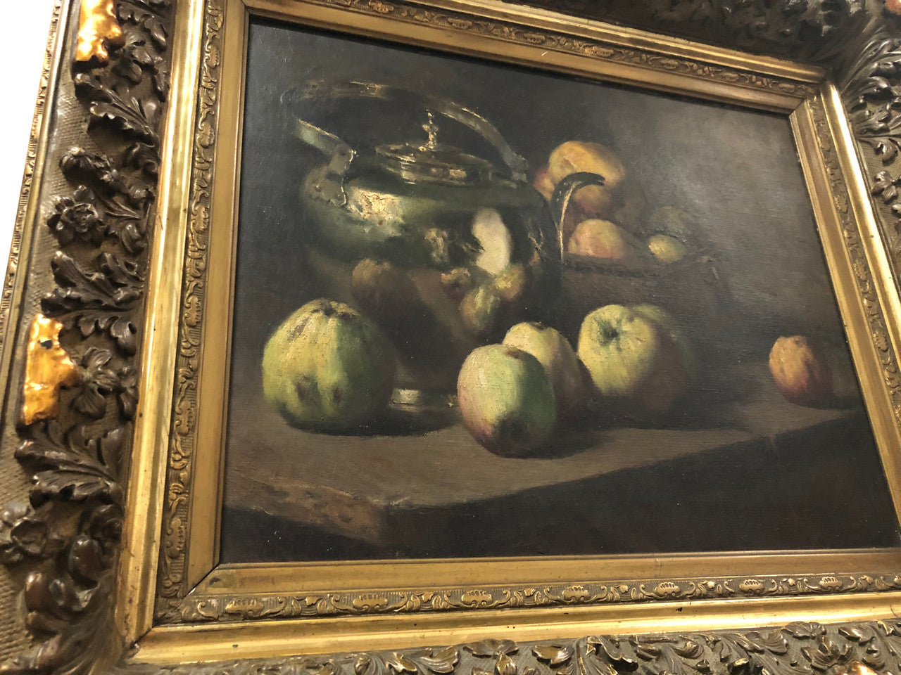 Beautiful Framed French Floral Oil On Canvas | Antique & Vintage | Moonee Ponds Antiques | Australia Wide Delivery