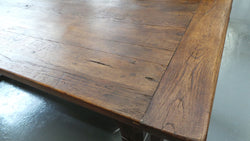 French Oak Farmhouse Table With Strecher Base | Antique & Vintage | Moonee Ponds Antiques | Australia Wide Delivery