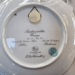 Hutschenreuther Sign of Zodiac Plate “Libra”