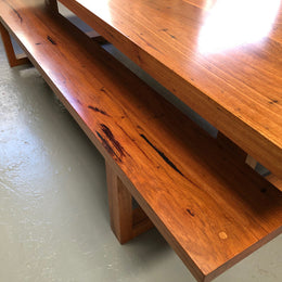 Industrial Style Dining Table and Bench Seats