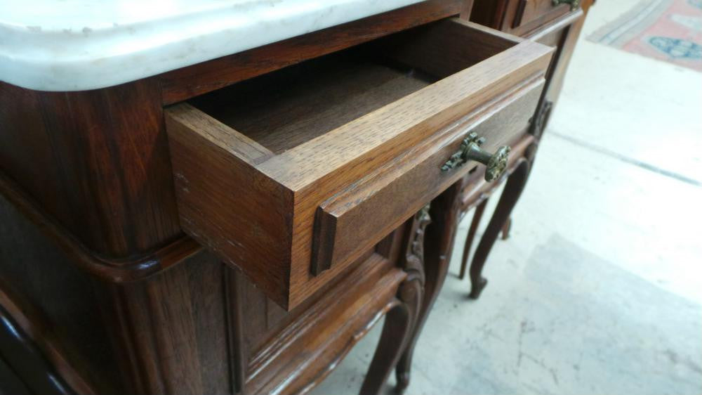 Pair of French Oak Bedsides-1 | Antique & Vintage | Moonee Ponds Antiques | Australia Wide Delivery