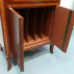 French Inlaid Music Cabinet