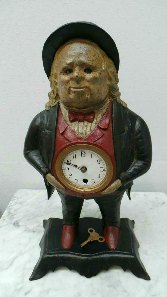Bradley And Hubbard "John Bull" Moving Eyes Clock | Antique & Vintage | Moonee Ponds Antiques | Australia Wide Delivery