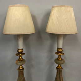 Pair of Vintage Onyx and Marble lamp bases