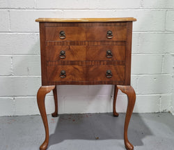 Antique Queen Anne Style Figured Walnut Chest On Legs | Antique & Vintage | Moonee Ponds Antiques | Australia Wide Delivery