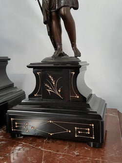 French 19th Century Three Piece Figural Clock Set | Antique & Vintage | Moonee Ponds Antiques | Australia Wide Delivery